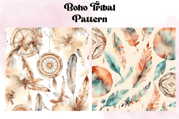 Boho Tribal Watercolor Patterns