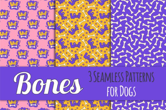 Bones Dog Seamless Patterns Papers