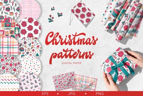 Christmas 10 Seamless Patterns: A Versatile Resource for Holiday Design