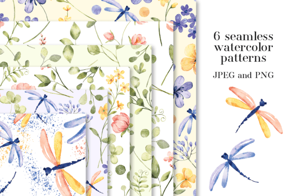 Digital Paper Patterns with Wild Flowers