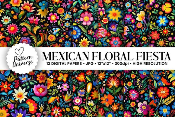 Exploring the Versatility of Mexican Floral Fiesta Seamless Patterns