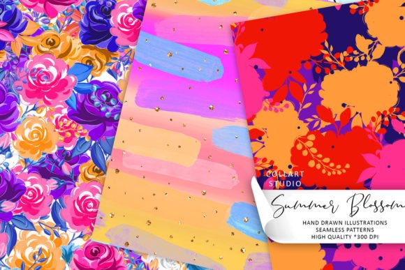 Floral Patterns, Seamless Papers, Roses