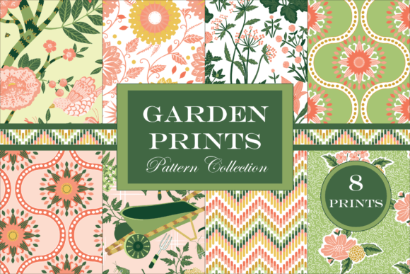 Garden Patterns Pink and Green: A Charming Collection for Creative Projects