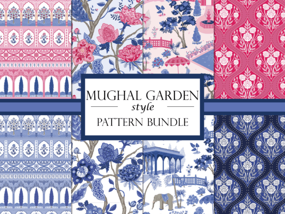Indian Style Digital Patterns Pink Blue: A Fusion of Tradition and Modern Design