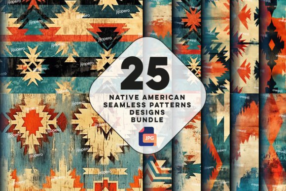 Native American Seamless Patterns: A Creative Resource for Designers and Makers