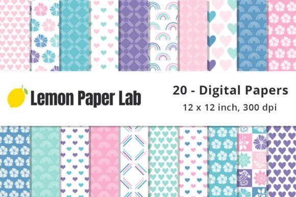 Pastel Heart Digital Paper Patterns: A Versatile Resource for Creative Designers