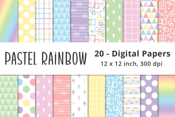 Pastel Rainbow Color Background Patterns