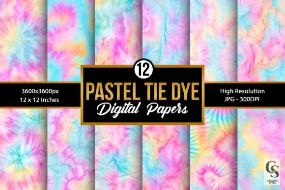 Pastel Tie Dye Seamless Patterns: A Creative Resource for Craft Enthusiasts