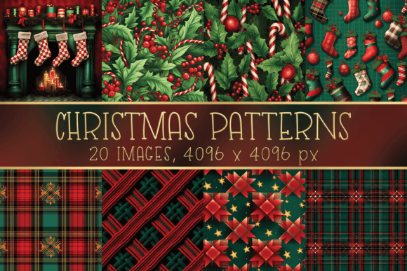 Red Green Christmas Patterns