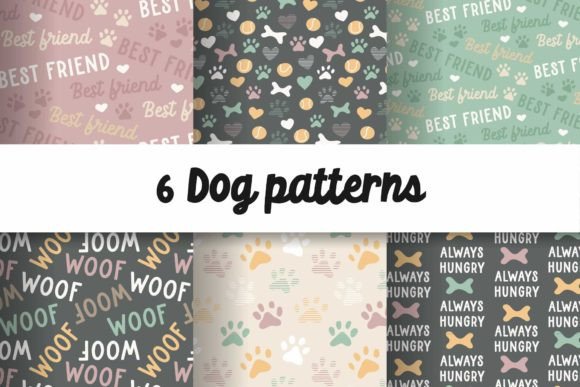 Strategic Use of Dog Digital Papers Seamless Patterns Set for Creative and Business Applications