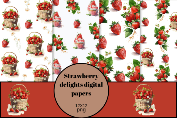 Strawberry Delights Digital Patterns: A Creative Resource for Designers and Makers
