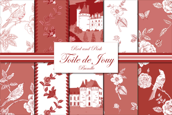 Toile Patterns Red and White