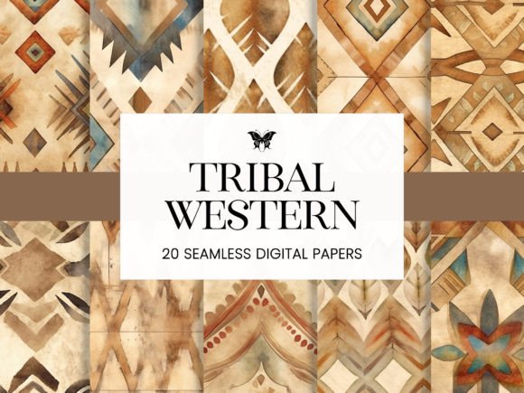 Tribal Western Watercolor Boho Patterns