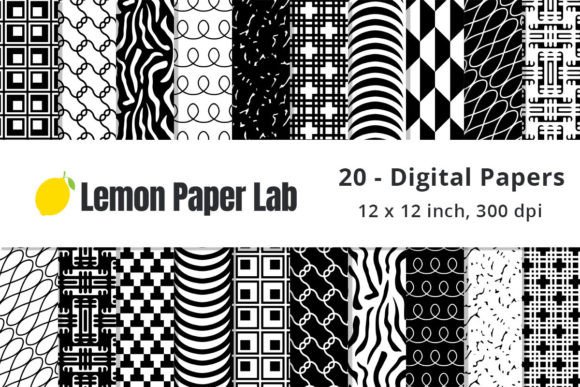 Unique Black White Geometric Patterns