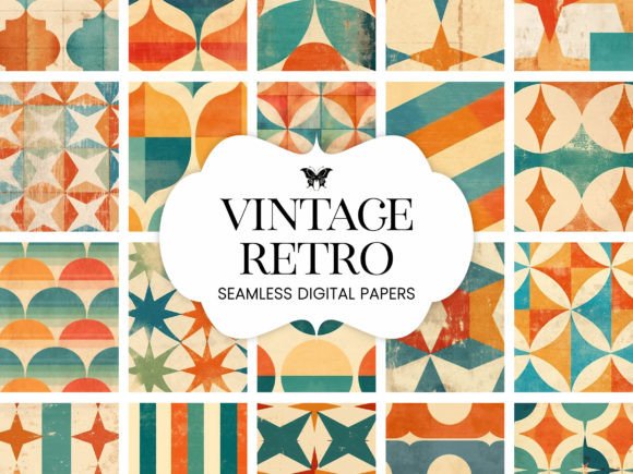 Vintage Retro Distressed Poster Patterns