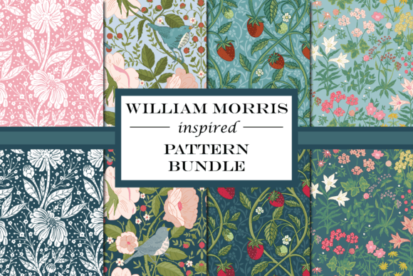 William Morris Inspired Spring Patterns