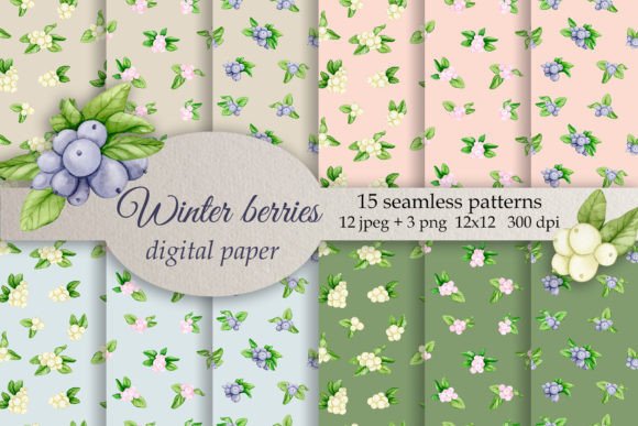 Winter Berries Pattern Collection