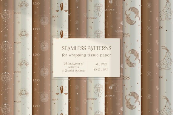Zodiac Seamless Patterns